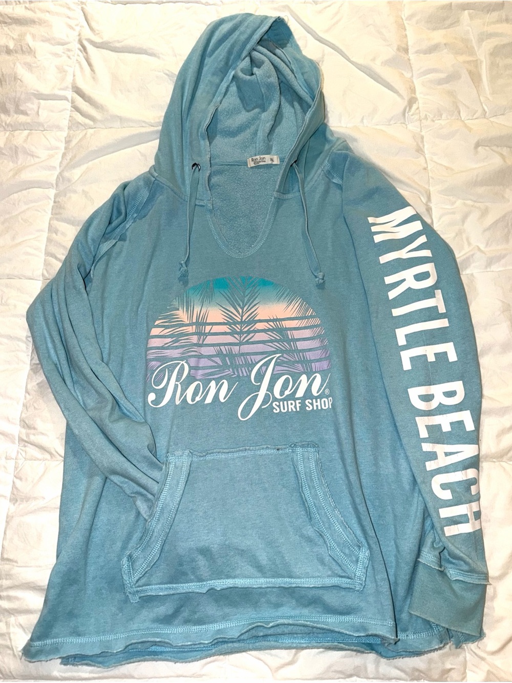 Ron Jon Myrtle Beach Blue Hooded Pullover XL